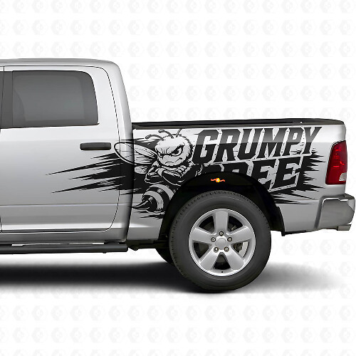 Kit de Vinilo Lateral Estilo Splash Abeja Gruñona para Camión Dodge Ram