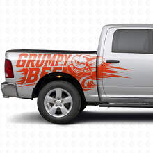 Kit de Vinilo Lateral Estilo Splash Abeja Gruñona para Camión Dodge Ram_8