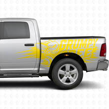 Kit de Vinilo Lateral Estilo Splash Abeja Gruñona para Camión Dodge Ram_9
