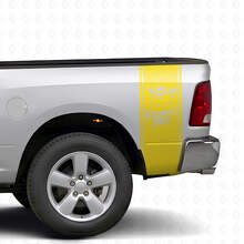 Kit de pegatinas de vinilo estilo panal de abeja grimosa para las franjas junto a la cama de camión Dodge Ram_5