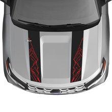 Kit de vinilos adhesivos de rayas con contorno de doble montaña para capó para Musclecar Explorer ST 2020-26_2