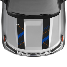 Kit de pegatinas de vinilo con rayas de panal dobles para capó para Musclecar Explorer ST 2020-26_2