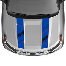 Kit de pegatinas de vinilo con rayas de panal dobles para capó para Musclecar Explorer ST 2020-26_3