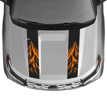 Kit de vinilo con franjas en forma de doble contorno de montaña para capó para Musclecar Explorer ST 2020-26_3