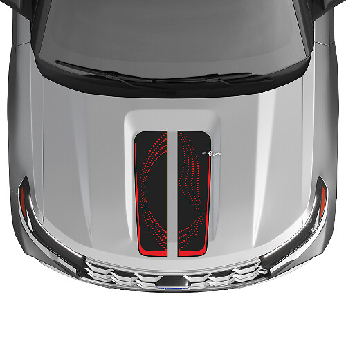 Kit de vinilo con rayas dobles estilo puntos para capó para Musclecar Explorer ST 2020-26