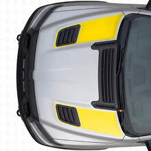 Juego de calcomanías de vinilo con franjas de ventilación de capó de doble contorno para Dodge Ram Sport 2019+_5