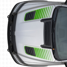 Juego de calcomanías de vinilo de rayas de ventilación en el capó con doble estroboscópico para Dodge Ram Sport 2019+_3