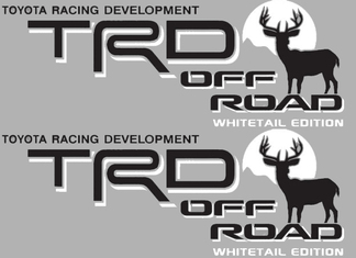2 TOYOTA TRD OFF Mountain DEER WHITETAIL EDITION TRD desarrollo de carreras pegatina de vinilo lateral 3