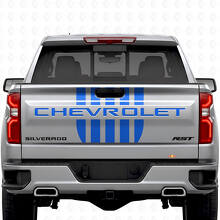 Juego de Calcomanías de Vinilo con Rayas en Estilo Stars & Steel para Portón Trasero de Chevrolet Silverado_2