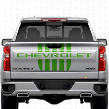 Juego de Calcomanías de Vinilo con Rayas en Estilo Stars & Steel para Portón Trasero de Chevrolet Silverado_4