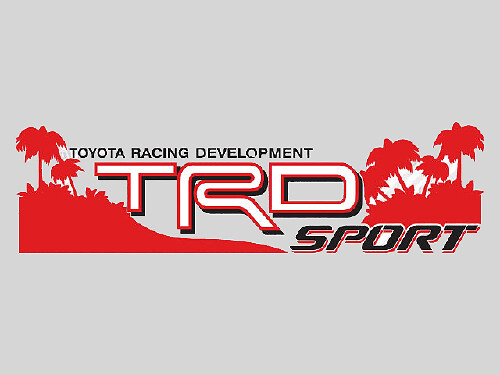 2 CALCOMANÍAS LATERALES DE VINILO TOYOTA TRD OFF-ROAD SPORT BEACH - Calcomanía adhesiva de vinilo de TRD Racing Development
