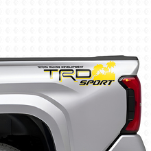 Juego de pegatinas laterales traseras de vinilo estilo playa TRD Sport para camiones Toyota_10