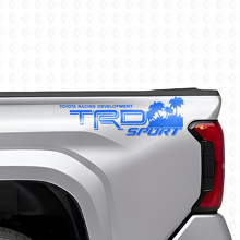 Juego de pegatinas laterales traseras de vinilo estilo playa TRD Sport para camiones Toyota_2
