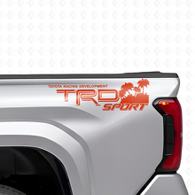 Juego de pegatinas laterales traseras de vinilo estilo playa TRD Sport para camiones Toyota_4