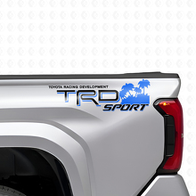 Juego de pegatinas laterales traseras de vinilo estilo playa TRD Sport para camiones Toyota_7