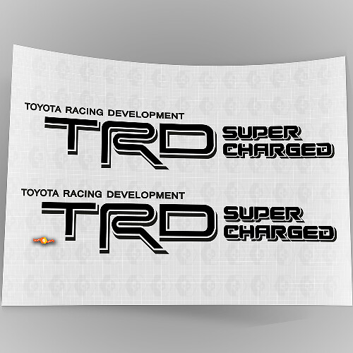 Par de Vinilos Laterales Supercargados TRD para Camionetas Toyota