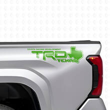 Par de adhesivos laterales de vinilo con mapa de Texas estilo TRD para camiones Toyota_3