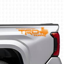 Par de adhesivos laterales de vinilo con mapa de Texas estilo TRD para camiones Toyota_4