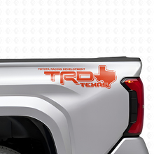 Par de adhesivos laterales de vinilo con mapa de Texas estilo TRD para camiones Toyota_5