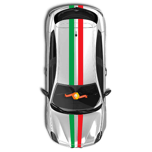 Kit de pegatinas de vinilo con franjas superiores laterales estilo racing para Alfa Romeo