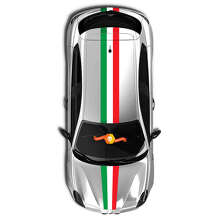 Kit de vinilo con franjas de la bandera italiana sobre el coche para Alfa Romeo_2