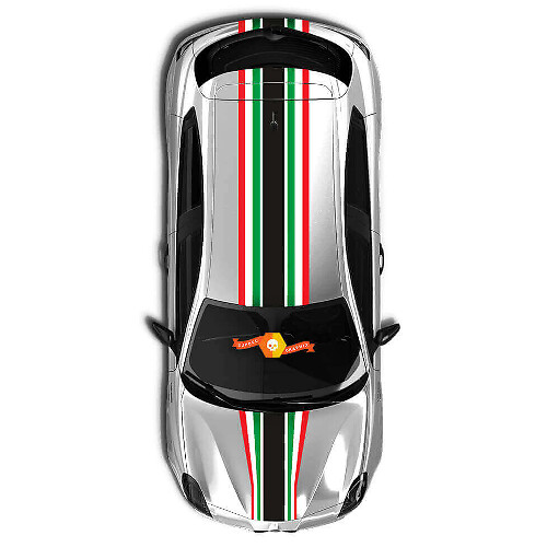 Kit de vinilos con franjas estilo bandera italiana para Alfa Romeo