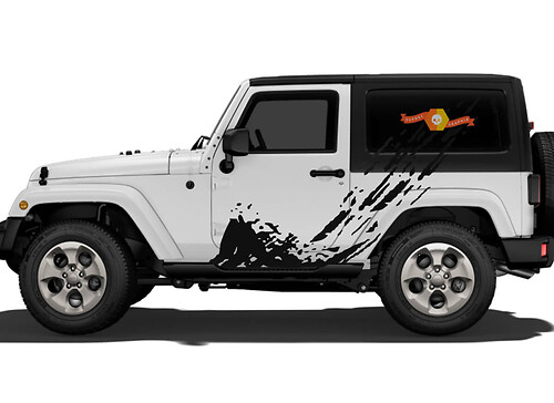 Adhesivo Vinilo Lateral Antisalpicaduras de Barro para Jeep Wrangler 2007-2027