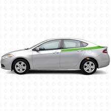 Kit de adhesivos de vinilo para franjas laterales traseras con contorno de acento para Dodge Dart 2013+_3