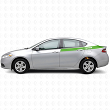 Kit de Calcomanías de Vinilo con Rayas Laterales Traseras Estilo Turbo para Dodge Dart 2013+_3