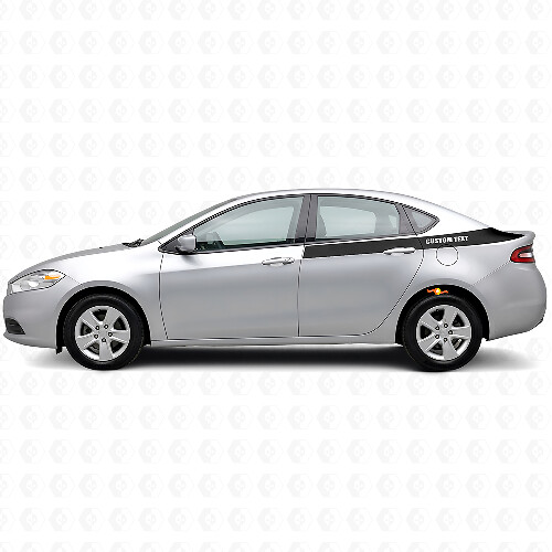 Kit de calcomanías de vinilo con franjas laterales traseras y letras personalizadas para Dodge Dart 2013+