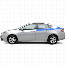 Kit de calcomanías de vinilo con franjas laterales traseras y letras personalizadas para Dodge Dart 2013+_2