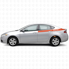 Kit de calcomanías de vinilo con franjas laterales traseras y letras personalizadas para Dodge Dart 2013+_4