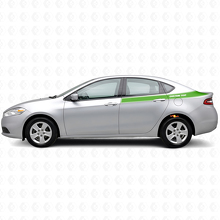 Kit de Vinilos de Letras Personalizadas y Rayas Contorno Laterales Traseros para Dodge Dart 2013+_3
