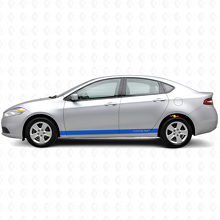 Kit de vinilos adhesivos personalizados de franjas rectas para paneles laterales para Dodge Dart 2013+_2
