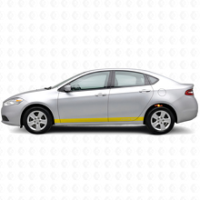 Kit de vinilos adhesivos personalizados de franjas rectas para paneles laterales para Dodge Dart 2013+_5