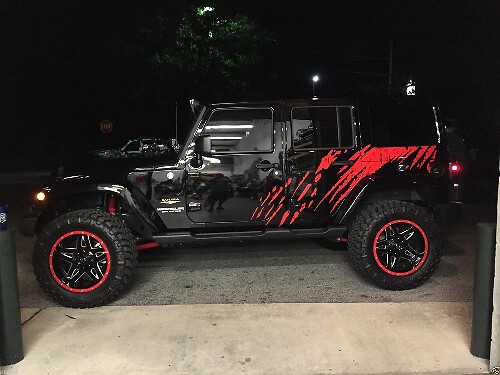 Kit de vinilos gráficos para salpicaduras laterales para Jeep Wrangler Unlimited 2007-18