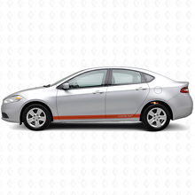 Kit de vinilo con franjas de contorno personalizado para paneles laterales para Dodge Dart 2013+_4