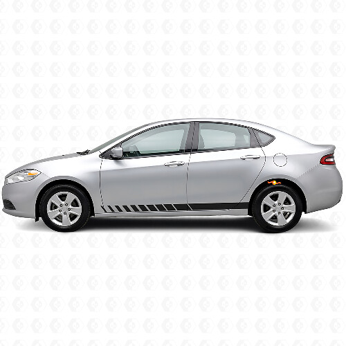 Kit de calcomanías de vinilo con rayas estilo estroboscópico para paneles laterales para Dodge Dart 2013+