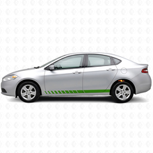 Kit de calcomanías de vinilo con rayas estilo estroboscópico para paneles laterales para Dodge Dart 2013+_3