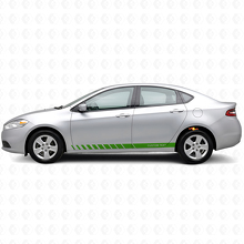 Kit de Vinilos de Franjas Personalizadas Estilo Estroboscópico para Paneles Laterales para Dodge Dart 2013+_3