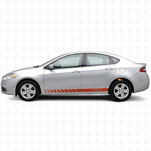 Kit de Vinilos de Franjas Personalizadas Estilo Estroboscópico para Paneles Laterales para Dodge Dart 2013+_4