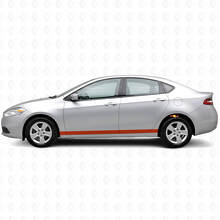 Kit de vinilos de franjas laterales rectas para puerta para Dodge Dart_3