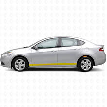 Kit de vinilos de franjas laterales rectas para puerta para Dodge Dart_4