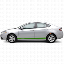 Kit de vinilo con franjas laterales rectas personalizadas para puerta para Dodge Dart_3