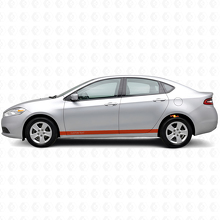 Kit de vinilo con franjas laterales rectas personalizadas para puerta para Dodge Dart_4