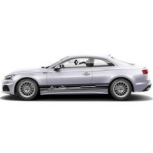 Kit de vinilos de franjas laterales de marca para Audi A5_5