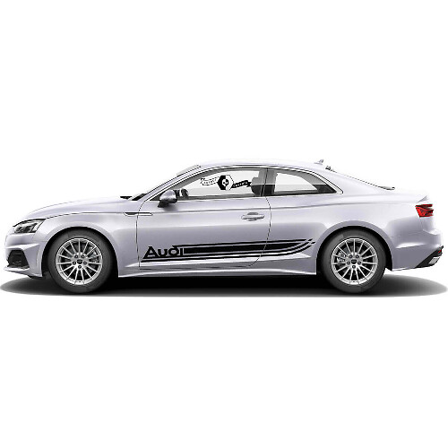 Juego de adhesivos vinilo de franjas laterales de marca para Audi A5