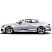 Juego de adhesivos vinilo de franjas laterales de marca para Audi A5_2