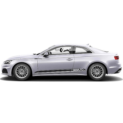 Juego de vinilos adhesivos con tiras laterales de contorno de marca para Audi A5