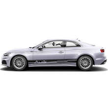 Juego de vinilos adhesivos con tiras laterales de contorno de marca para Audi A5_5